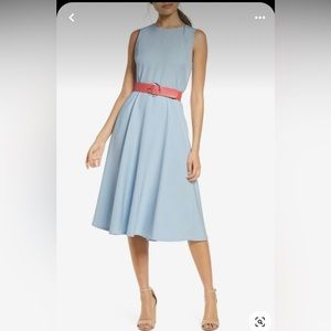 NWT Vince Camaro size 6 sky blue midi dress